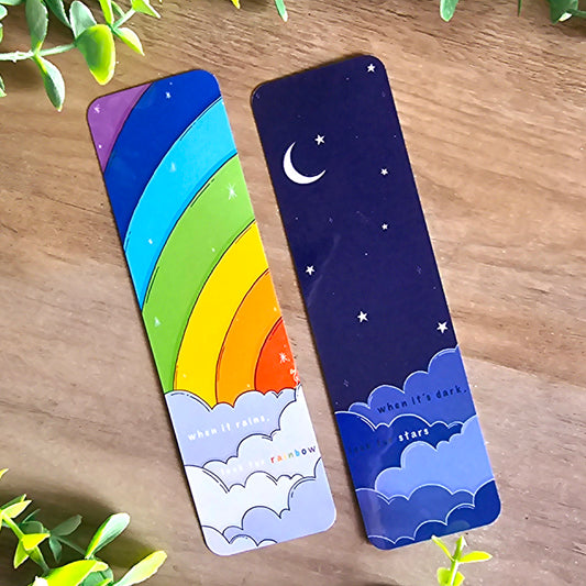 Rainbow and Night Sky Bookmark