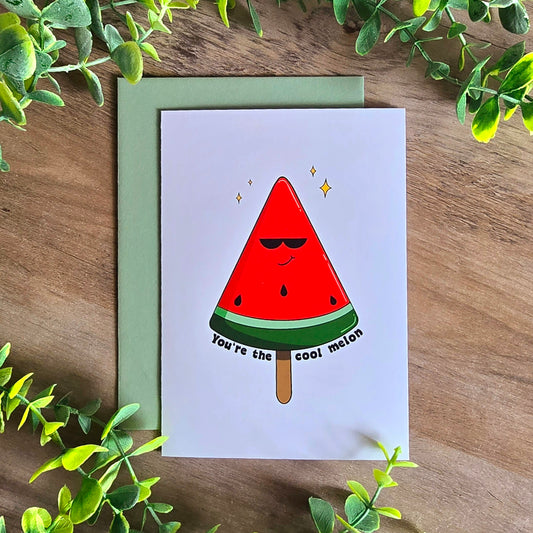 Cool Melon Greeting Card