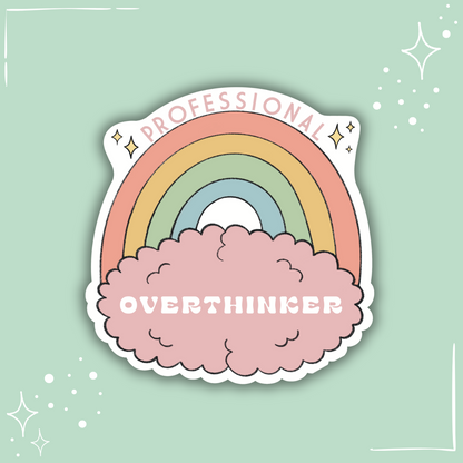 Professional Overthinker Holographic Sticker