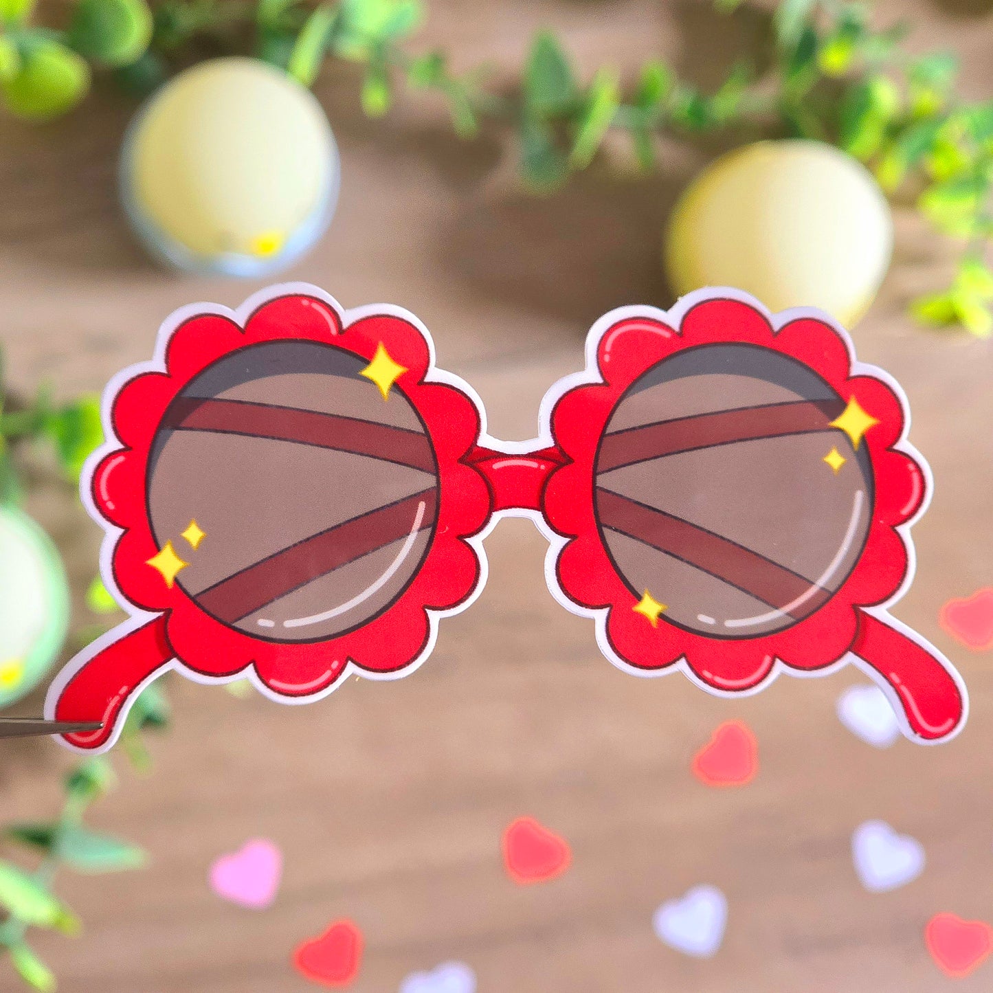 Flower Sunglasses Sticker