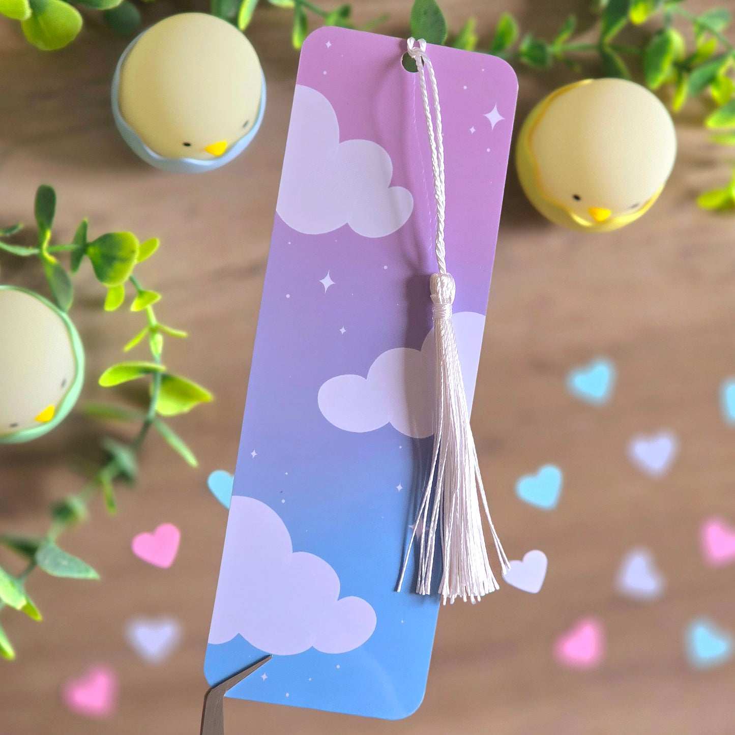 Fluffy Clouds Tassel Bookmark