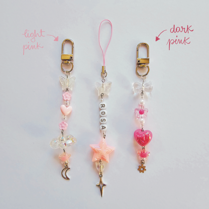 Custom Beaded Charm Keychain