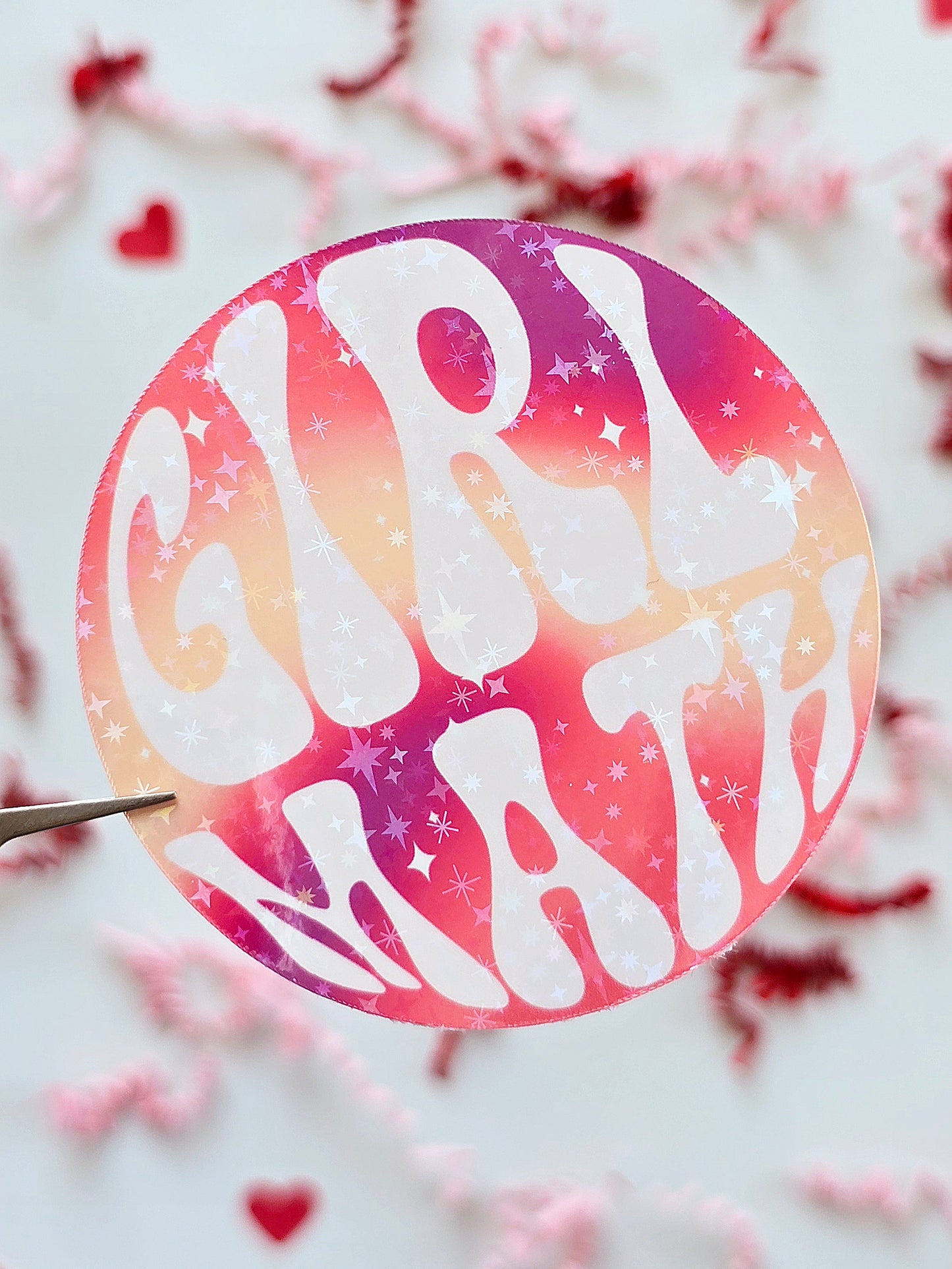 Girl Math Holographic Sticker