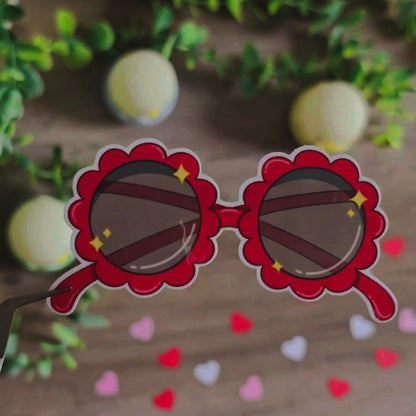 Flower Sunglasses Sticker