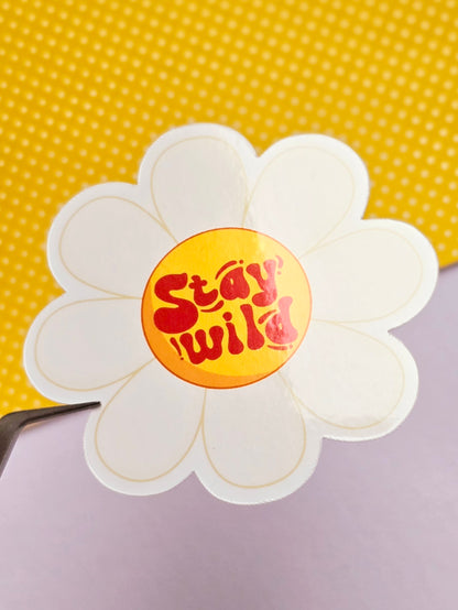 Stay Wild Daisy Sticker