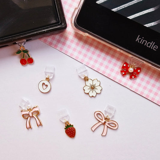 Girly Kindle and Phone Dust Plug USB-C