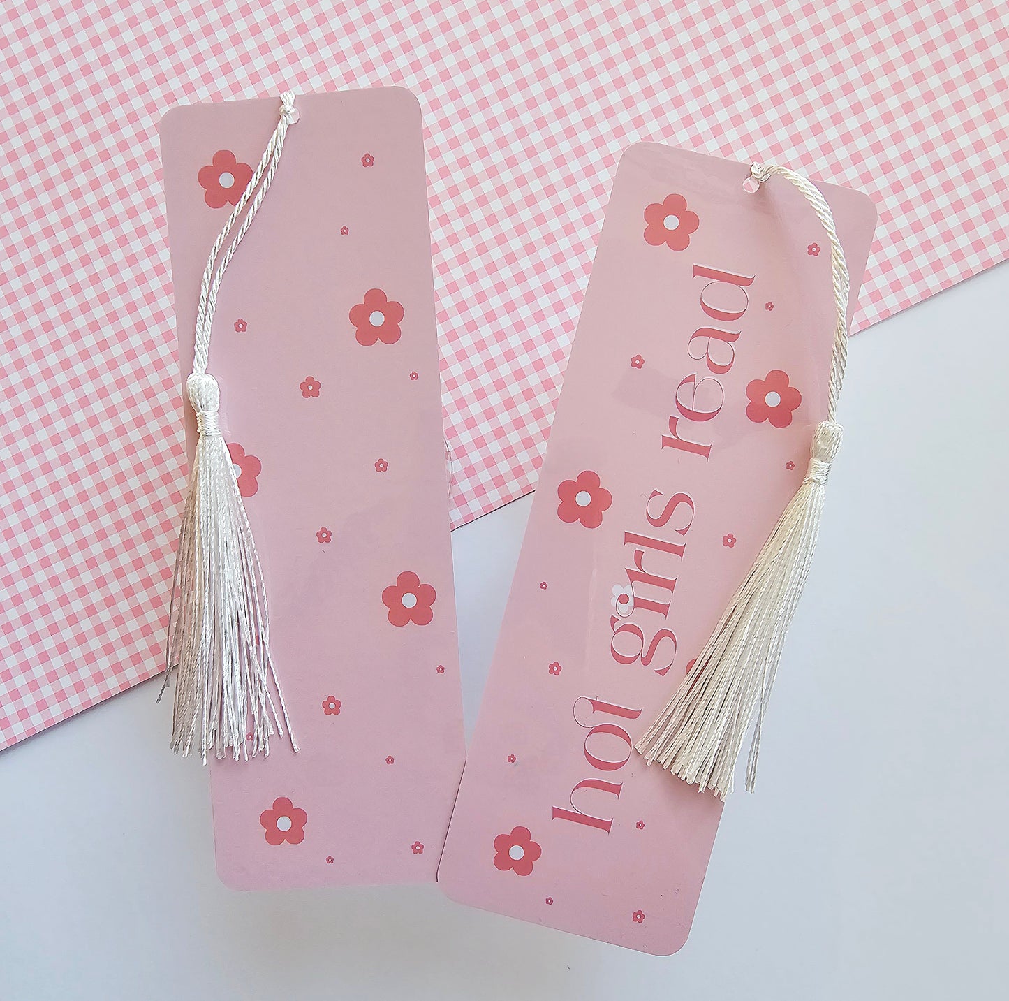 Hot girls read Flower Bookmark