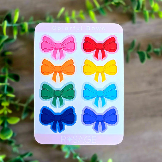 Colorful Bows Sticker Sheet