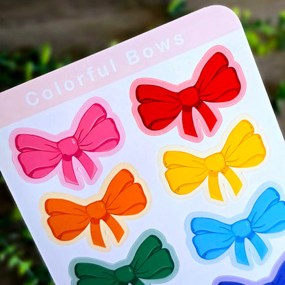 Colorful Bows Sticker Sheet