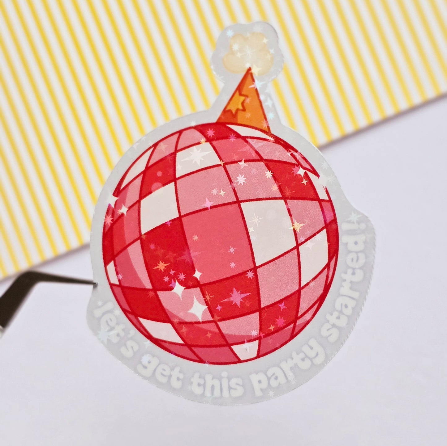Party Disco Ball Holographic Sticker