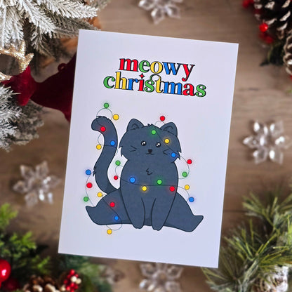 Meowy Christmas Cat Card