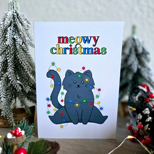 Meowy Christmas Cat Card